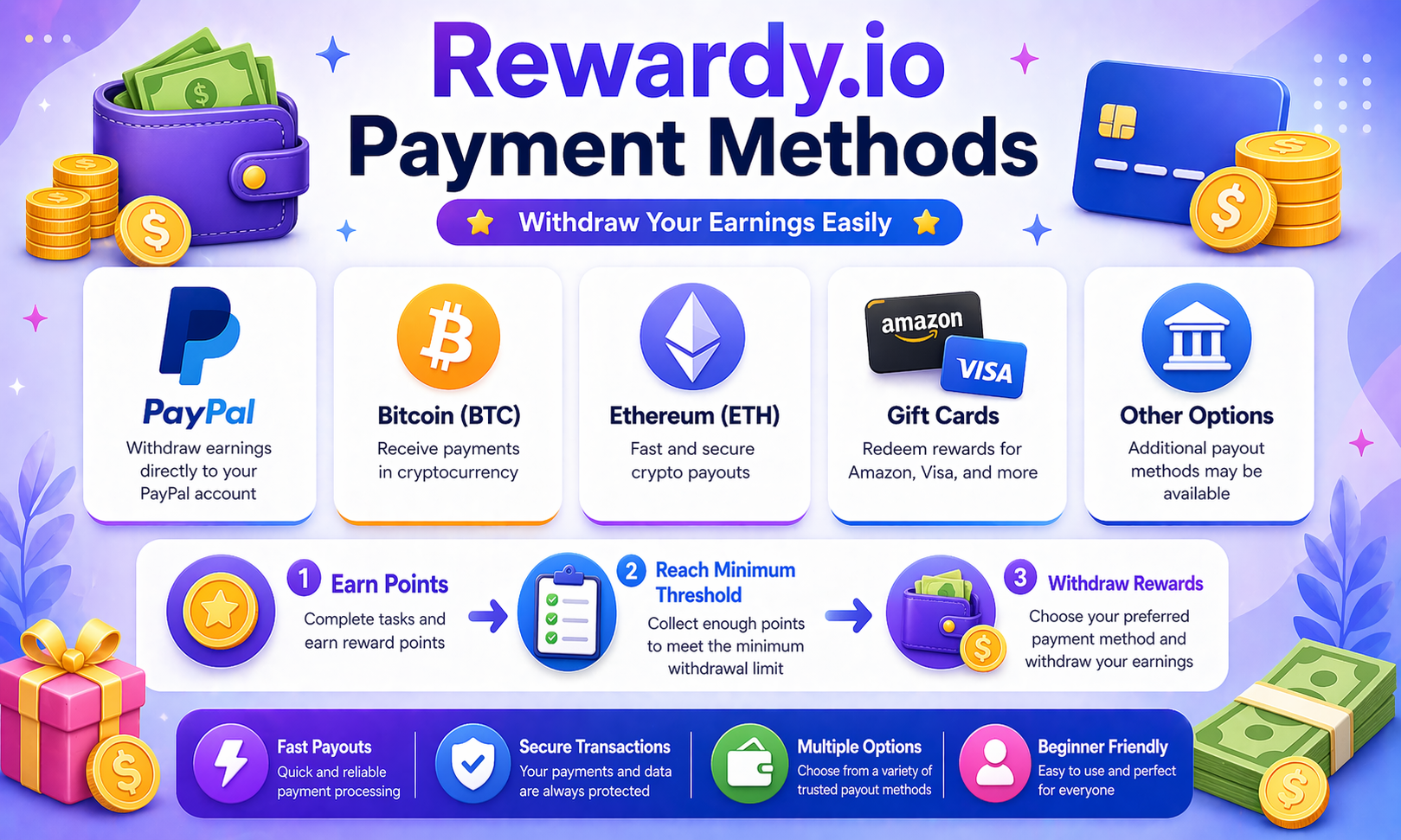 payment methods rewardy.io