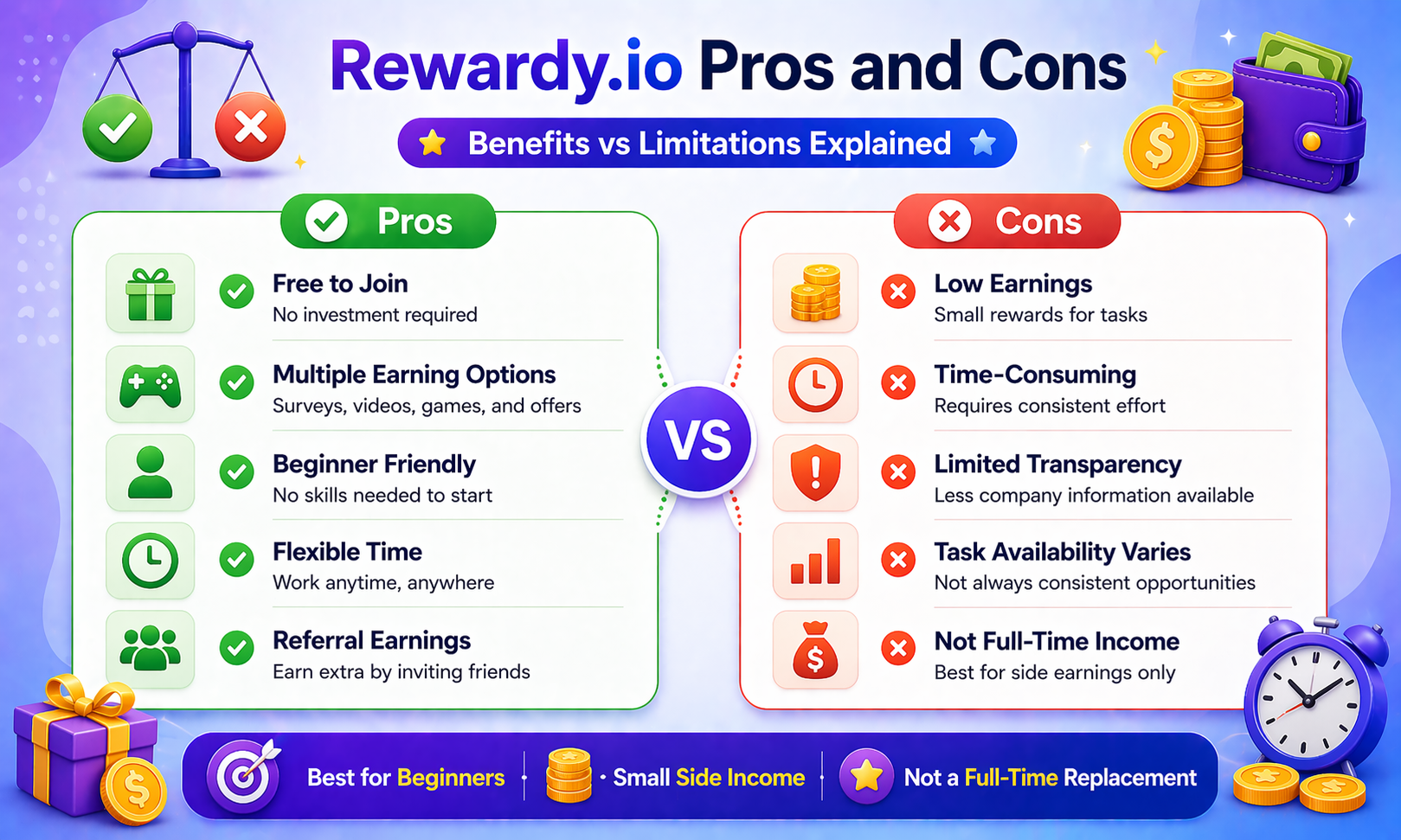rewardy.io pros and cons