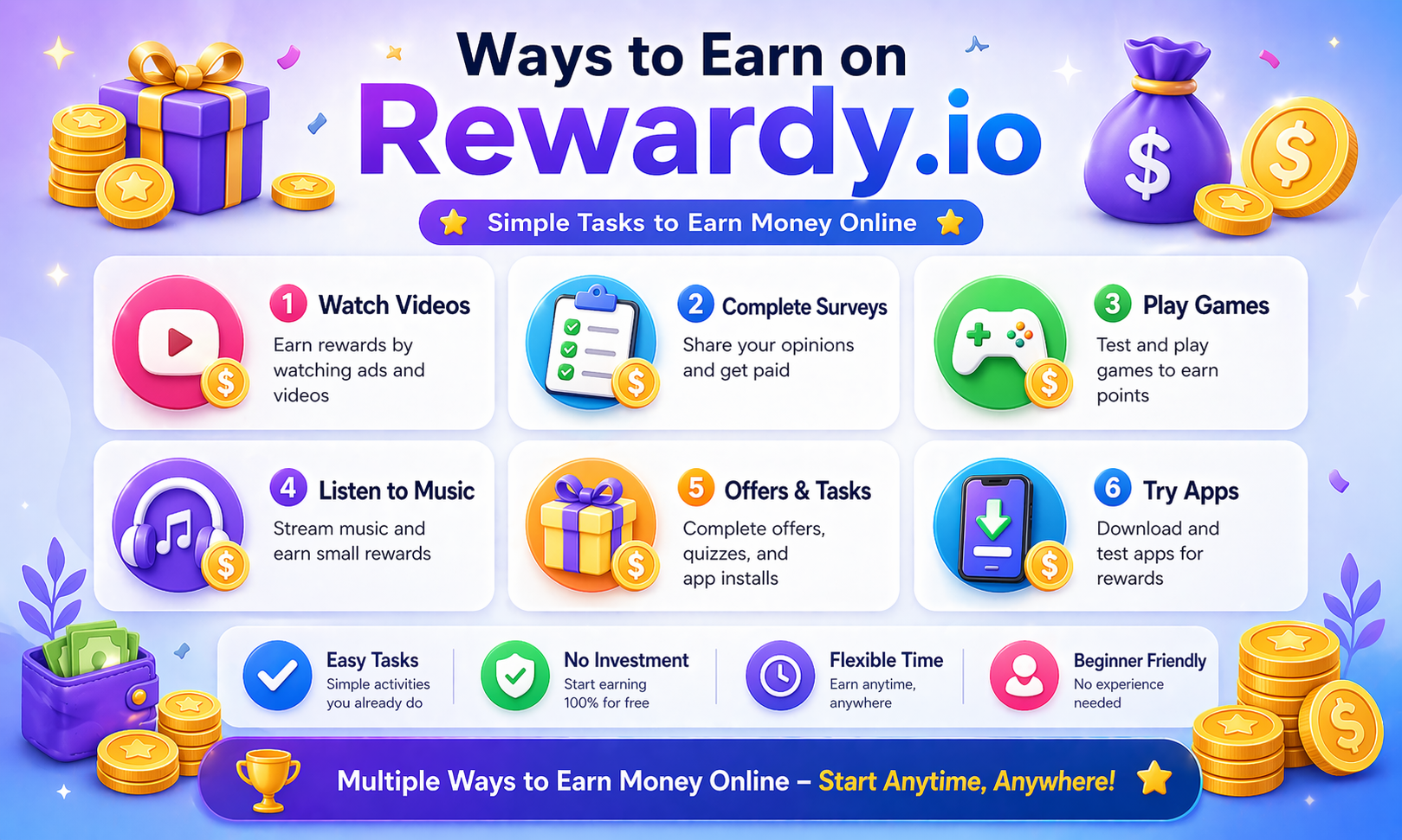 ways to earn on rewardy.io