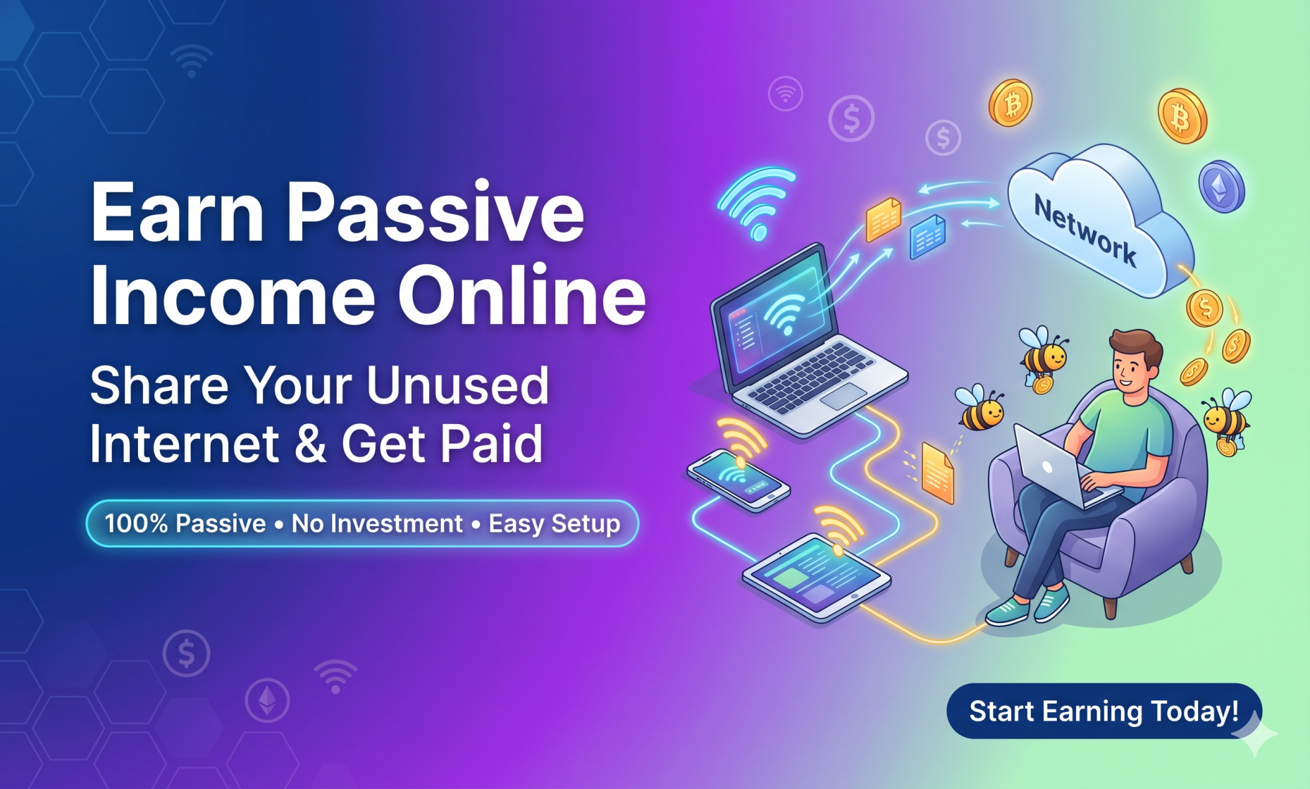honeygain earn passive income online