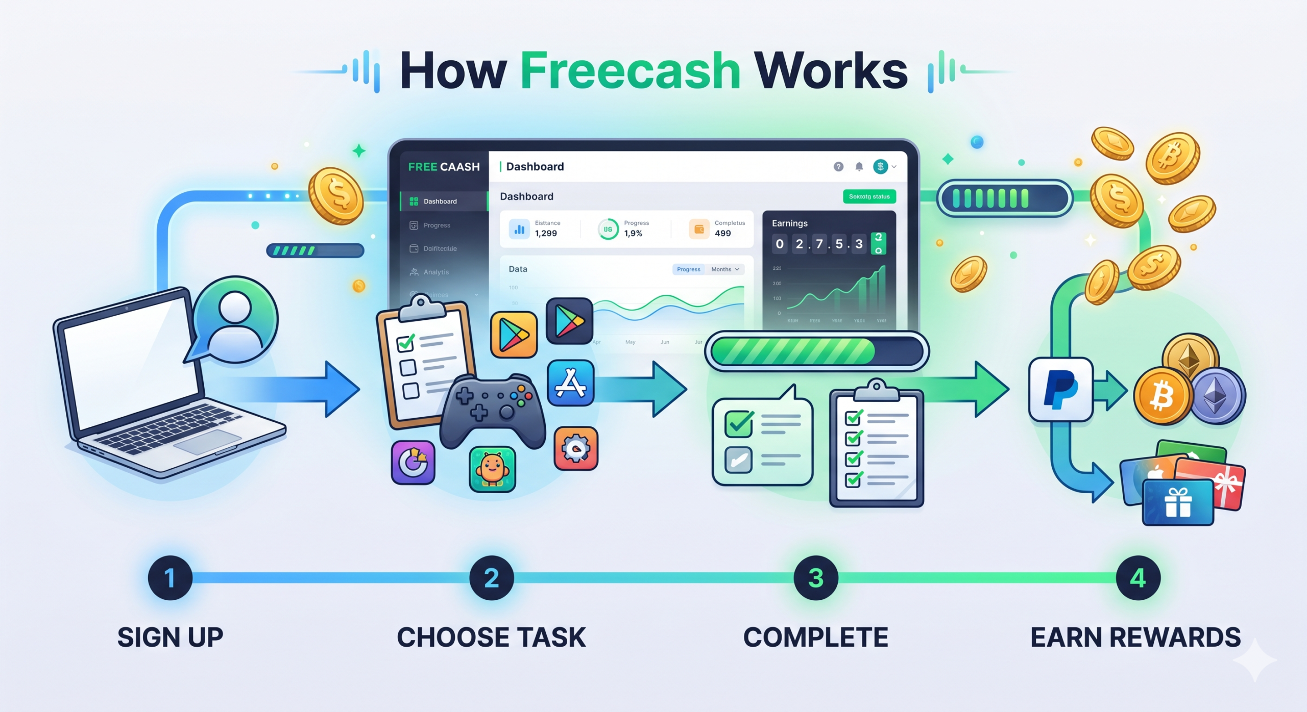how freecash works